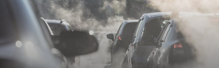 Cars in a traffic jam