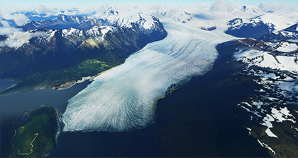 Mountains with water