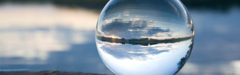 Landscape in glass oval