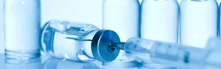 Covid vaccine with syringe