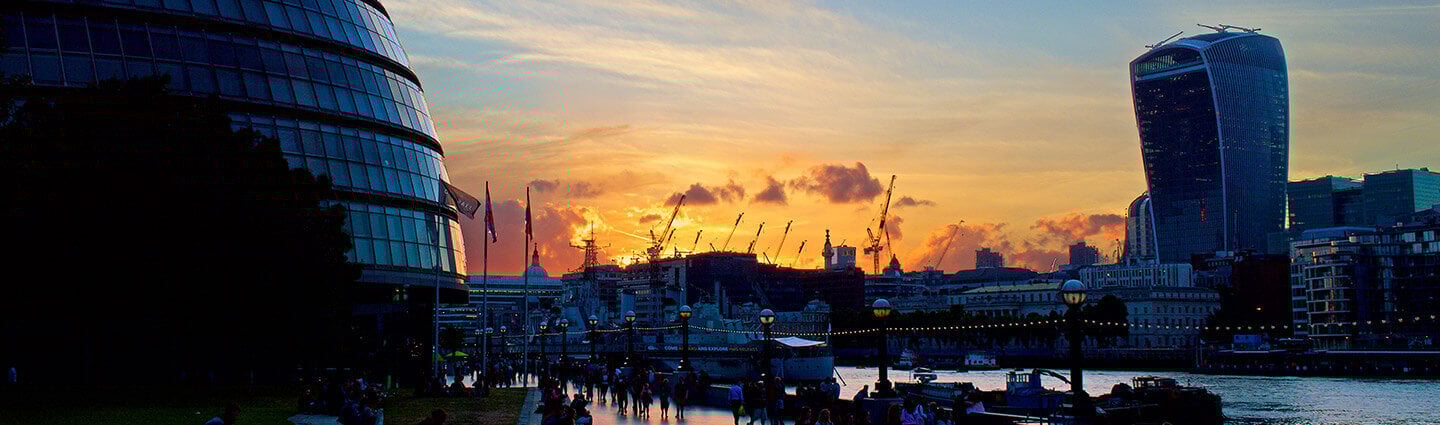 City at sunset
