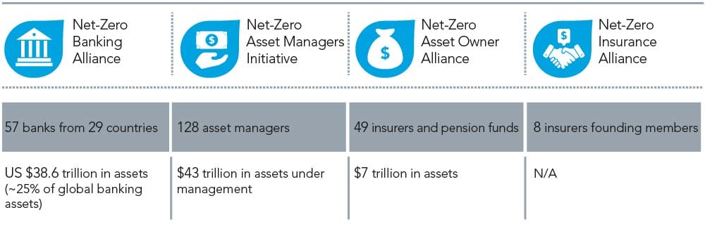 Overview of net-zero financial institutions