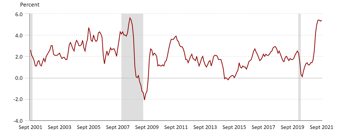 Consumer Price Index (US) - 12-month % change