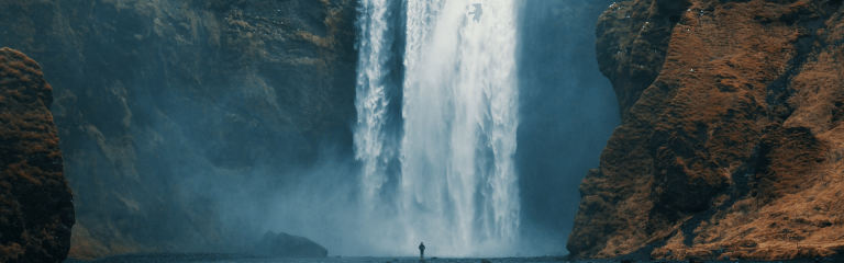 Waterfall in mountains