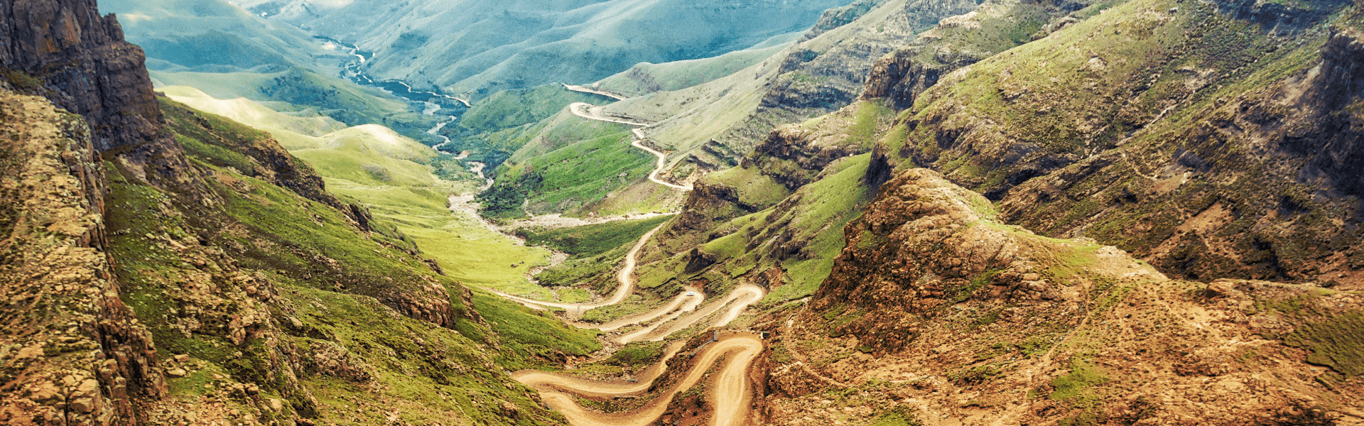 Winding road between the hills