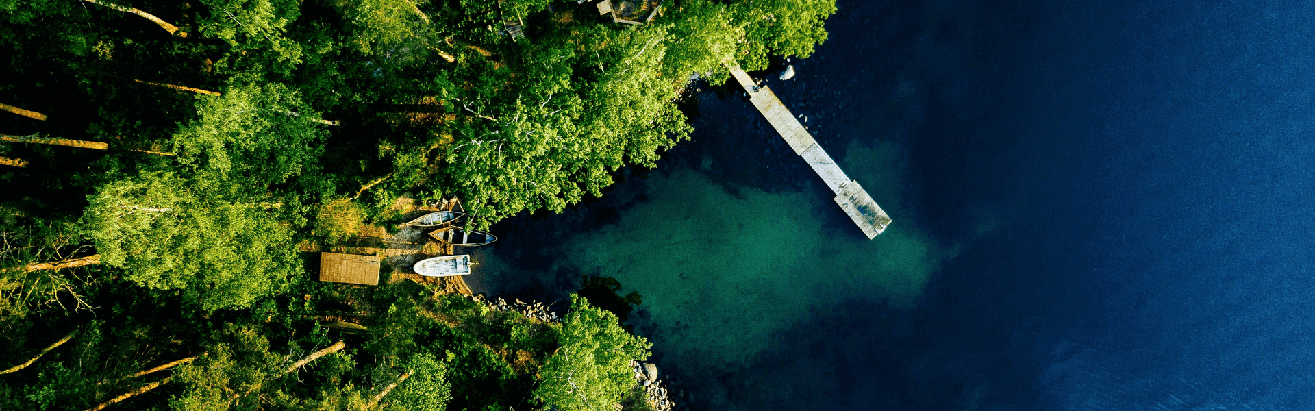 Pier visible from the bird's eye view
