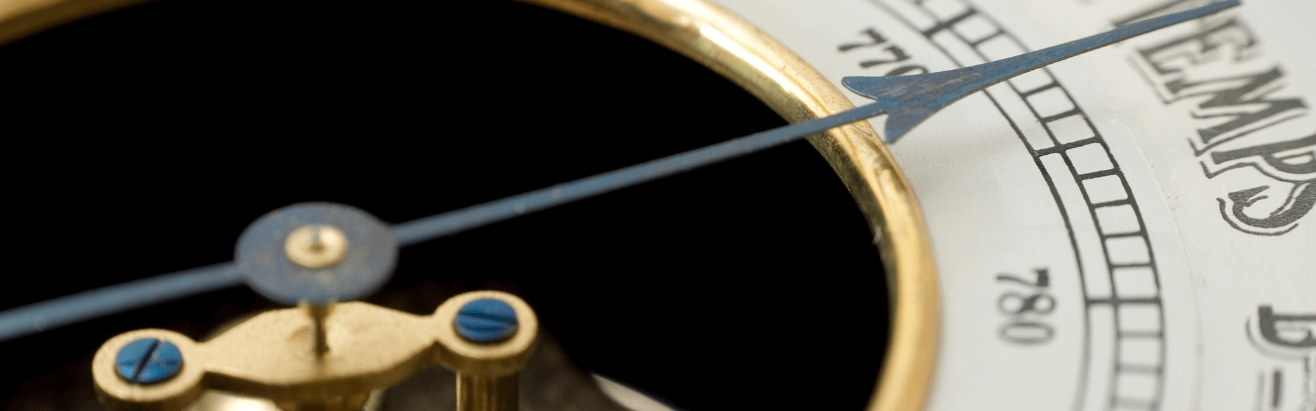 Close-up on the needle showing the number on the scale