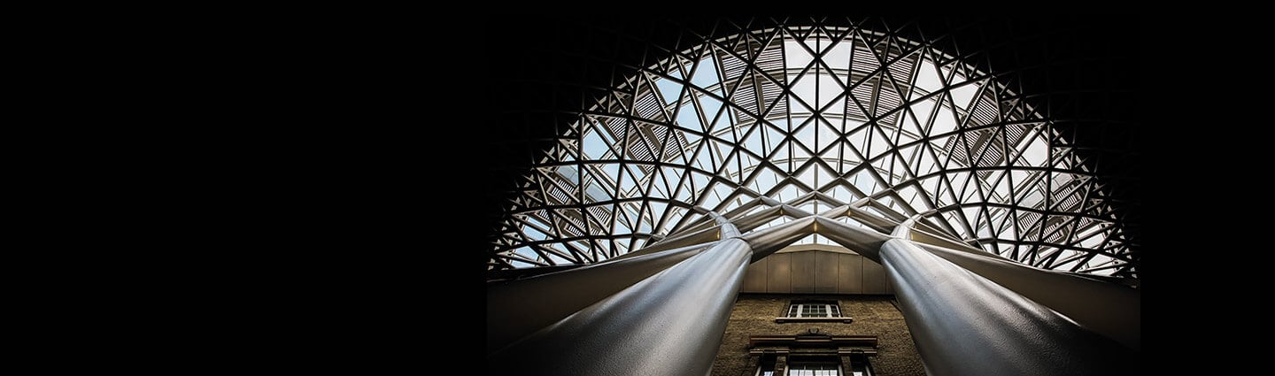 Modern round roof from below