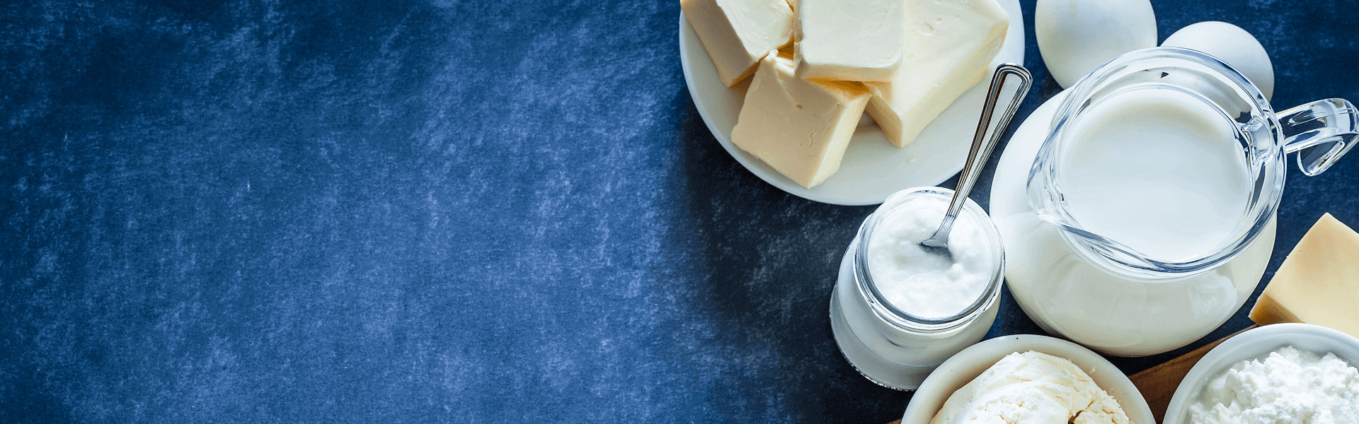 Food ingredients: milk and butter