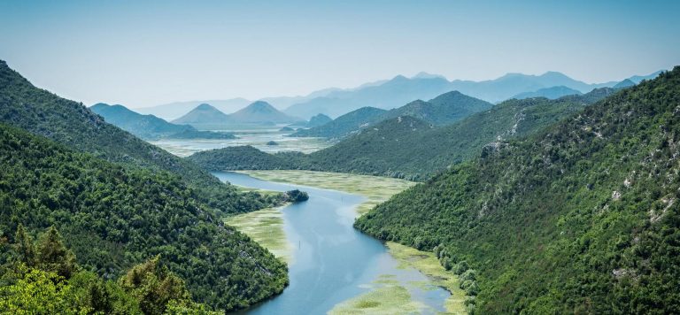 River and mountains panorama