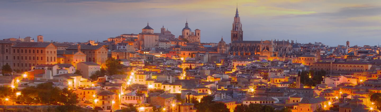 Panorama of the illuminated city