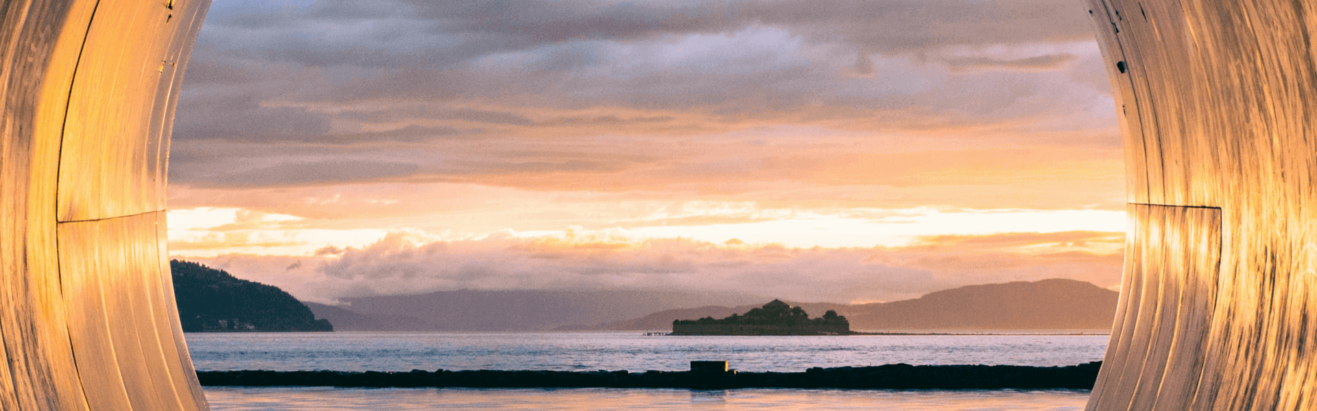 Sea view at sunset