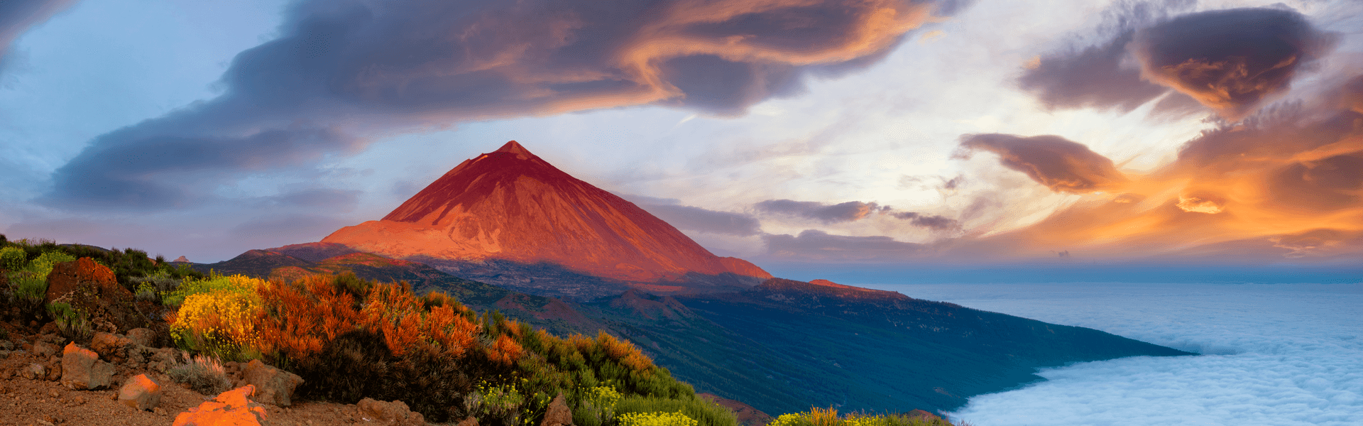 Volcano on the island