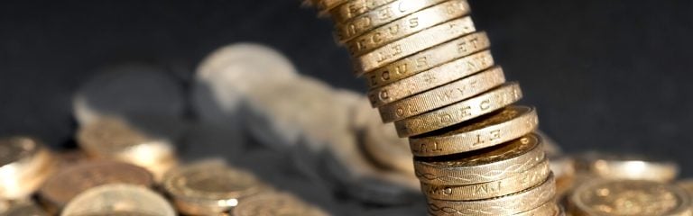 A stack of coins