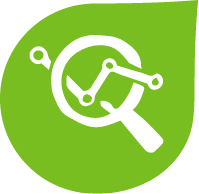Magnifying glass and chain icon