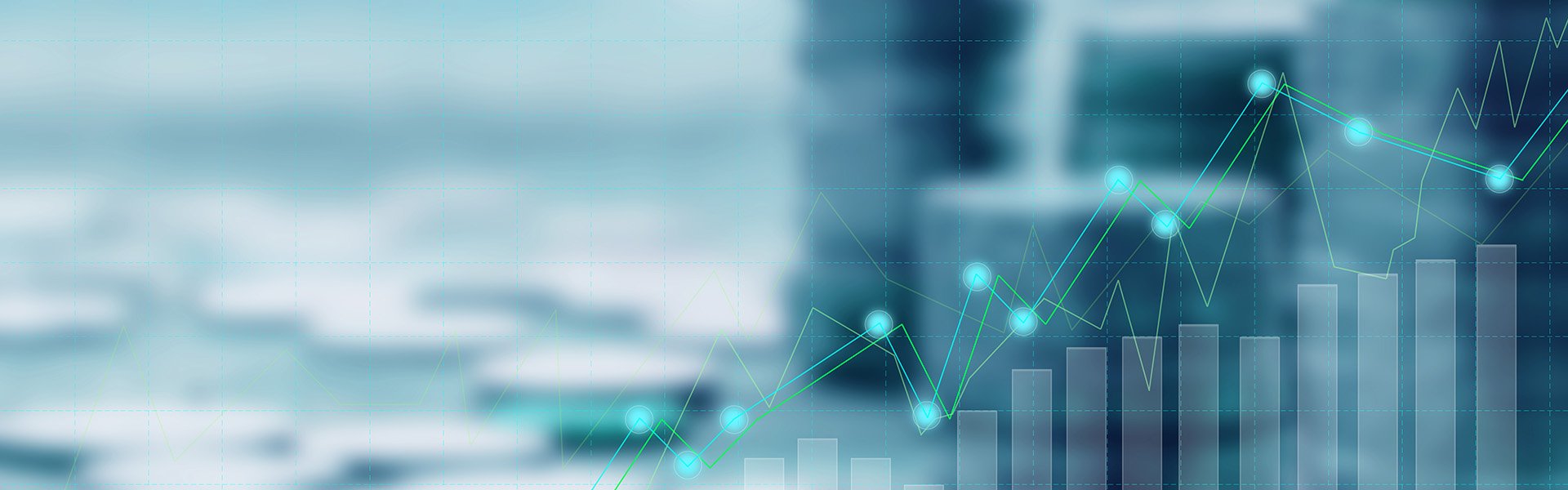 Bar chart with trend lines