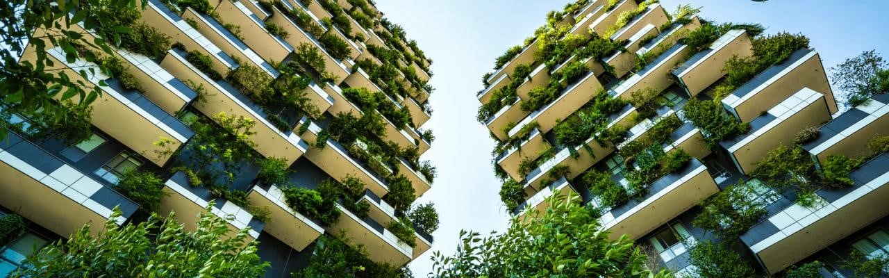 Balconies with plants