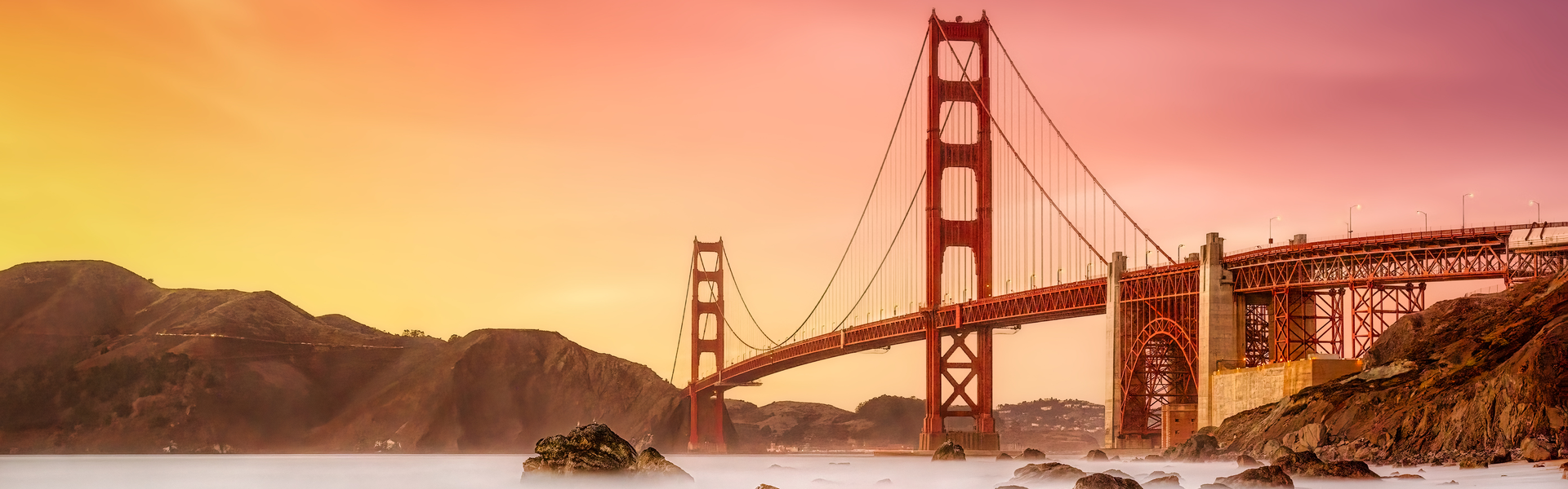 Red bridge over water