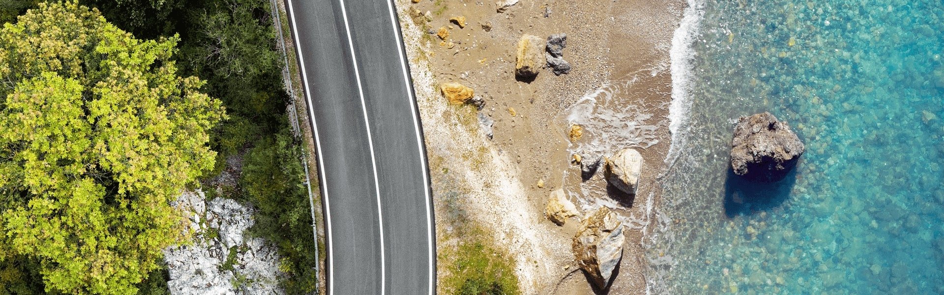 Road next to the sea