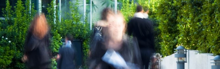 Blurry lady on the street