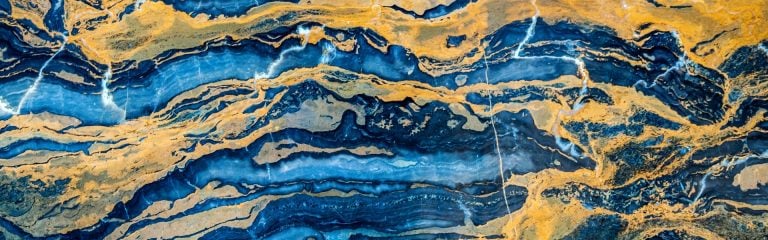 Yellow and blue marble patterns