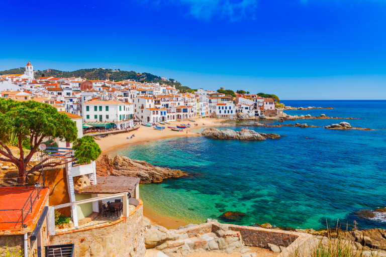 a view of the beach near Barcelona