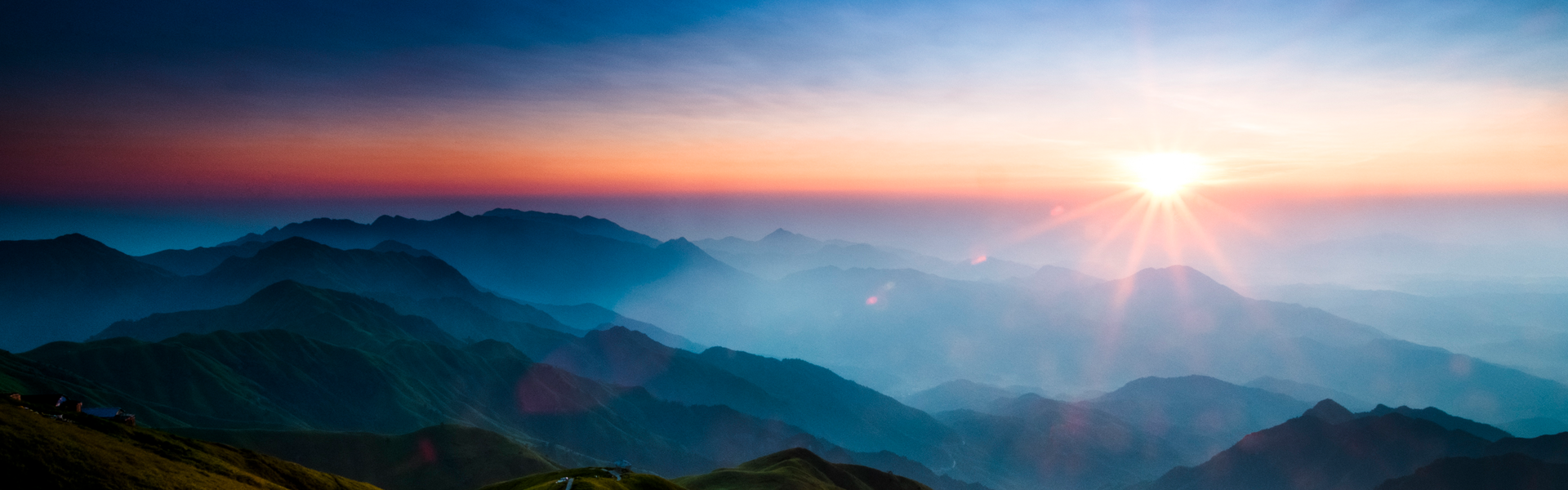 sunrise over mountains