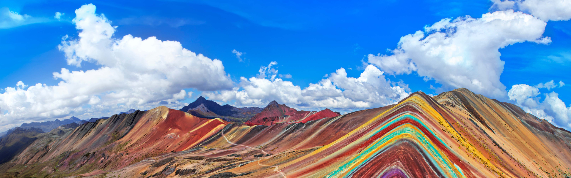 Rainbow Mountain (also known as Vinicunca or Montaña de Siete Colores) in Peru