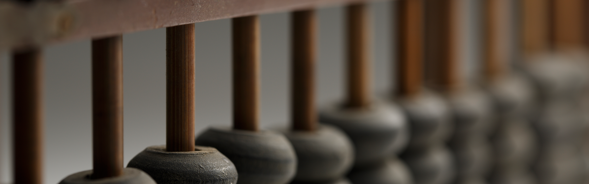old wooden abacus, shot with shallow depth of field