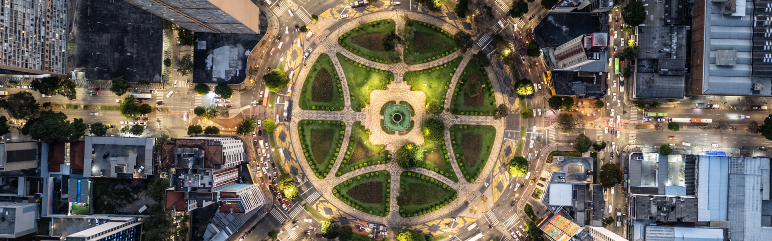 Aerial shot of Belo Horizonte in Brazil, South America