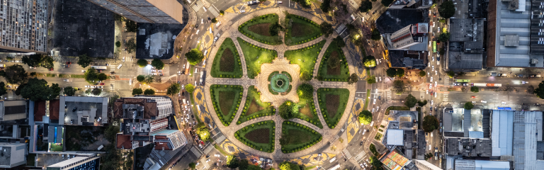 Aerial shot of Belo Horizonte in Brazil, South America