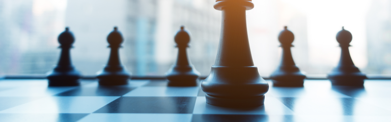 Close up of of a chessboard