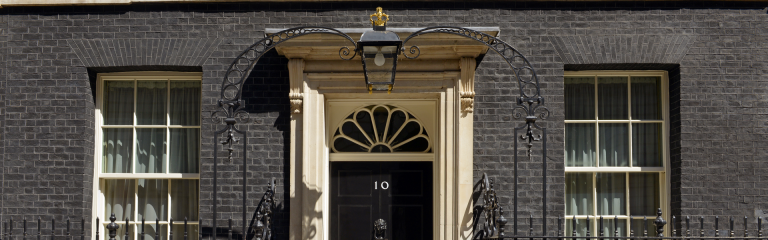 Front of 10 Downing St in London