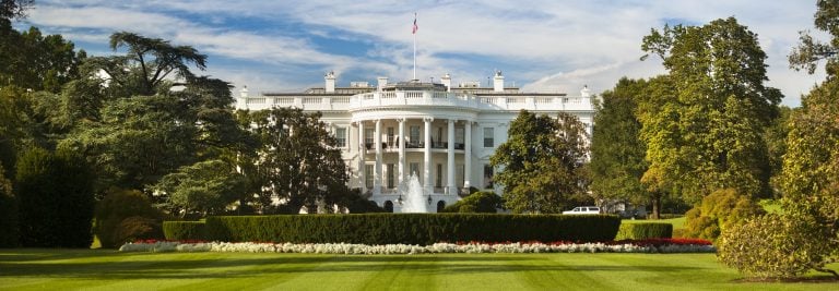 US White House in the sunshine