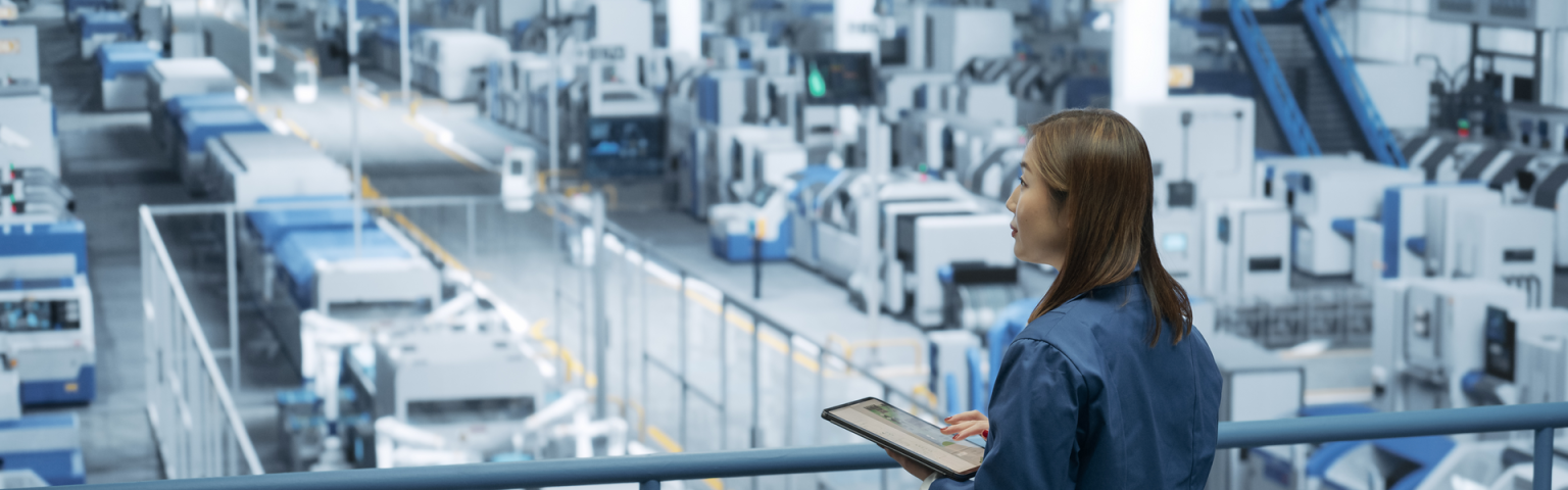 woman in a Chinese tech factory banner image
